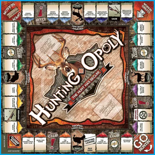 Miniatura 4 de Late for The Sky Juego de mesa Hunting-Opoly - Juego de comercio de propiedades familiares de estrategia de caza para 2 a 6 jugadores, mayores de 8