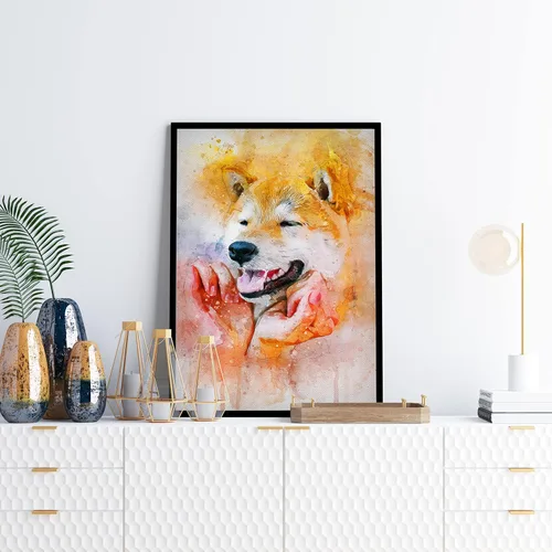 Miniatura 8 de Awesometik Retrato personalizado de perro en acuarela - Impresión en lienzo para mamá de perro