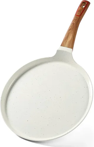 Sartén para crepas, sartén Dosa de cerámica de 11 pulgadas, antiadherente Dosa Tawa para todas las estufas, sartén para tortillas, sartén para