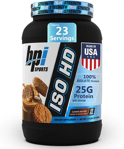 Miniatura 14 de BPI Sports ISO HD Proteína Aislada en Polvo – 100% Aislado de Suero, Polvo de Proteína para Ganancia Muscular - Chocolate Brownie - 1.6 Libras - 23