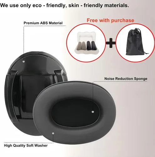 Miniatura 3 de Orejeras para dormir con reducción de ruido con tapones para los oídos, orejeras con cancelación de ruido, ligeras, a prueba de sonido, protección