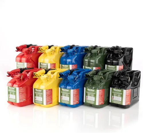 Miniatura 6 de Wavian USA JC0010BVS NATO auténtico garrafón para combustible y sistema de pico de vertido (10 litros), Amarillo
