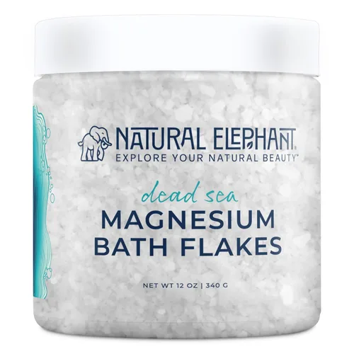 Miniatura 13 de Natural Elephant Copos de baño de magnesio del Mar Muerto Tamaño de viaje de 8 oz (227 g) Remojo de cloruro de magnesio puro para cuerpo y pie