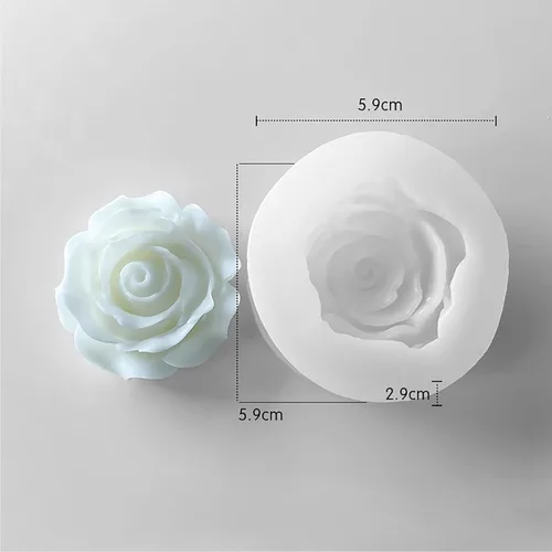 Miniatura 6 de Paquete de 2 moldes de flores florecientes de resina – Moldes de silicona de fundición de resina para decoración del hogar y fabricación de velas