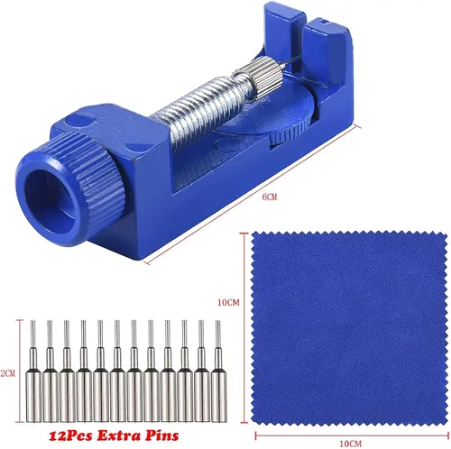 Miniatura 3 de Urtop Kit de extracción de correas de reloj, herramienta de reparación de extracción de correa de reloj con 12 pines adicionales para quitar