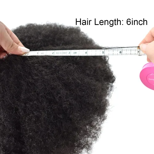 Miniatura 5 de Afro Toupee For Black Men Black Human Hair Mens Toupee Full Lace Hairpiece African American Wavy Kinky Hair System For Men 2MM Afro Wavy-#1 Jet Black