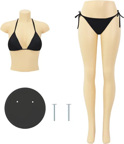 Miniatura 8 de Maniquí femenino sin cabeza y sin brazos de 63 pulgadas, modelo de cuerpo humano realista, maniquí de exhibición de estilo brasileño, soporte