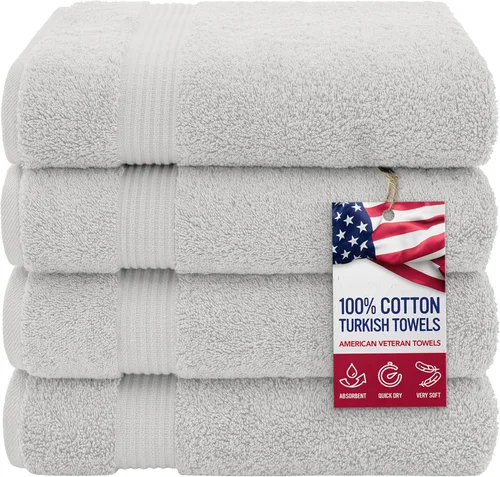 Miniatura 82 de Toalla American Veteran, Juego de Toallas de Mano para Baño de 4, 100% Conjunto de Toallas de Mano Turcas de Algodón, Toallas de Mano Suave