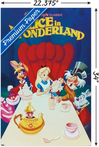 Miniatura 3 de Trends International Disney Alicia en el país de las maravillas - Póster de pared del 70 aniversario, 22.4 pulgadas de largo x 14.7 pulgadas