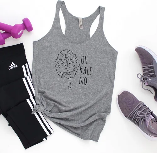 Miniatura 19 de Women's Graphic Racerback Tank Top, Gift for Her, Shirts with Sayings, Yoga Tee, Food