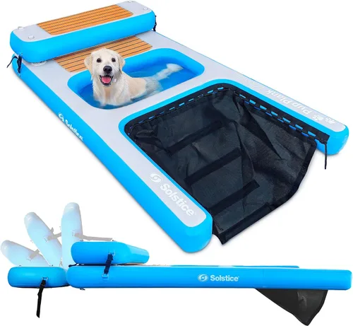 Miniatura 13 de SOLSTICE Inflatable Pup Plank, Dog Water Ramp for Boats & Docks, Boost Step