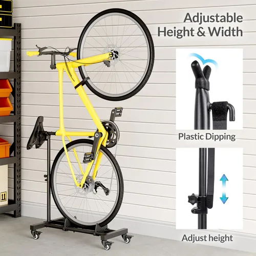 Miniatura 8 de Sttoraboks Soporte vertical para bicicleta, soporte de bicicleta independiente para garaje, soporte vertical para bicicleta, soporte para bicicleta