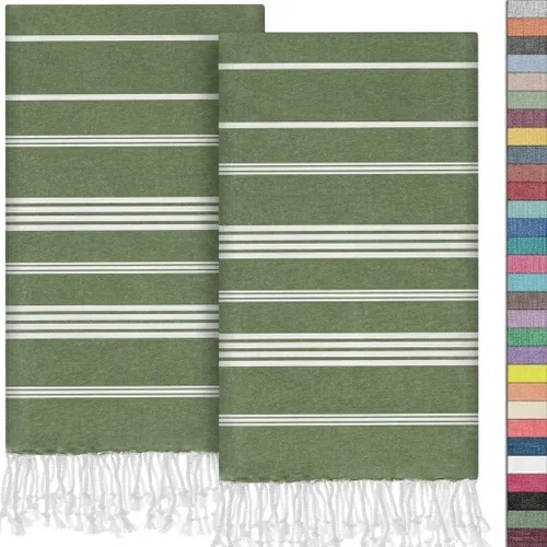 Miniatura 43 de EPHESUS TOWELS Toallas de Mano - Juego de 2 18" x 30" - Toalla de Mano Turca Decorativa para Baño, Cocina, Invitados, Cara, Cabello, Té, Paño