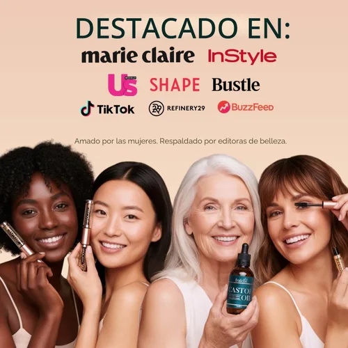 Miniatura 8 de Live Fraiche Suero de pestañas de aceite de ricino orgánico para el crecimiento del cabello, suero de crecimiento de pestañas de cejas 100% puro