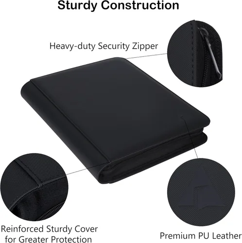 Miniatura 5 de Premium - Carpeta de 9 bolsillos para tarjetas - Capacidad para 828 cartas coleccionables, álbum de colección de tarjetas sin anillas de carga