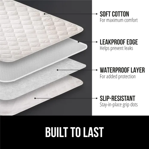 Miniatura 2 de GORILLA GRIP Almohadillas lavables, impermeables, reutilizables, de gran absorción, para incontinencia, a prueba de fugas, protector antideslizante