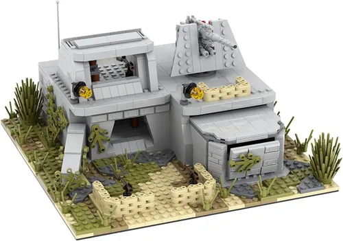 Miniatura 2 de WW2 - Juego de bloques de construcción de fortalezas de batalla militar (928PCS). Adecuado para creación secundaria. Construye diferentes edificios