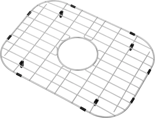 Rejilla de fregadero de cocina Zeesink, protectores de fregadero de 18 1/2" X 13 3/8", rejilla de fregadero de acero inoxidable con drenaje central