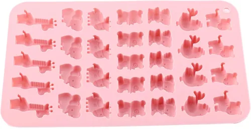 Miniatura 9 de Molde de goma animal de silicona para dulces, pollo, tigre, koala, panda, vaca, elefante, jirafa, gomosa