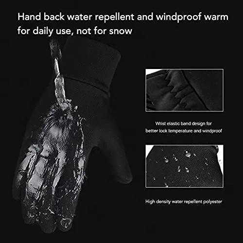 Miniatura 2 de Guantes de invierno para niños, con revestimiento impermeable y cálido, forro polar grueso, antideslizante, para niños y niñas de 3 a 15 años