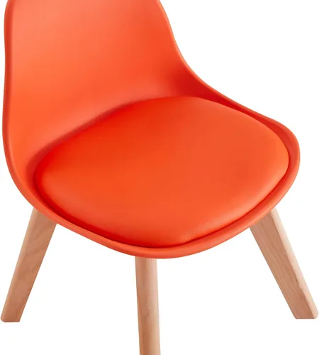 Miniatura 4 de Comfy - Juego de 2 sillas de escritorio pequeñas de estilo simple para niños de 3 a 10 años, diseño de respaldo curvado y asiento acolchado