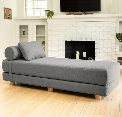 Jaxx Avida Daybed - Tumbona plegable con colchón de espuma viscoelástica de primera calidad tamaño Queen - Fabricado en los Estados Unidos - Premium