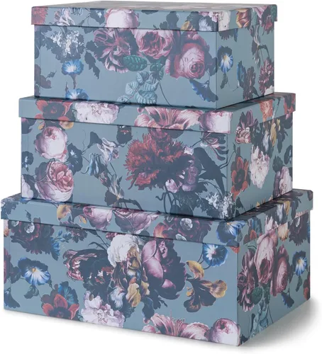 Miniatura 15 de Soul & Lane Cajas de almacenamiento de fotos de mariposas en vuelo (juego de 3): cajas anidables con tapas, contenedores de cartón decorativos