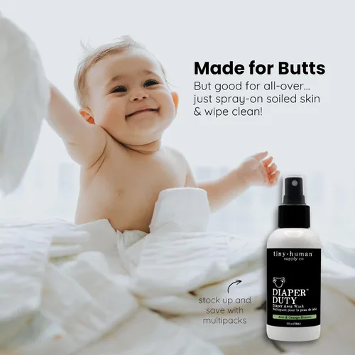Miniatura 3 de Diaper Duty - Jabón de área para pañales, 4 onzas (1 paquete), flor de naranja y aloe, spray de limpieza suave para pañales de tela, calmante