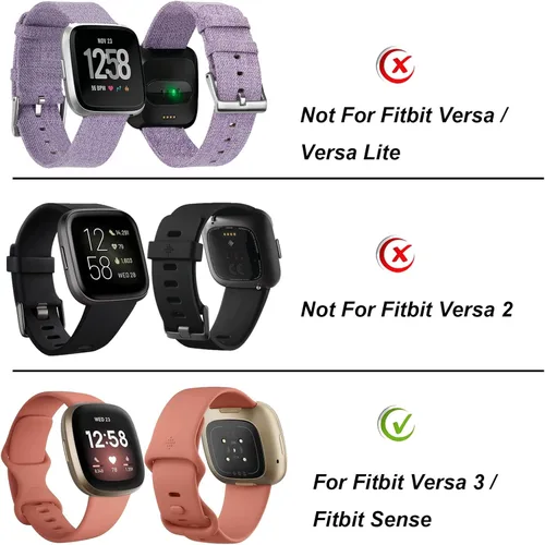 Miniatura 4 de Reemplazo de pantalla para reloj Fitbit Versa 3 FB511/Fitbit Sense FB512, pantalla LCD, pantalla táctil, digitalizador con herramientas (negro)