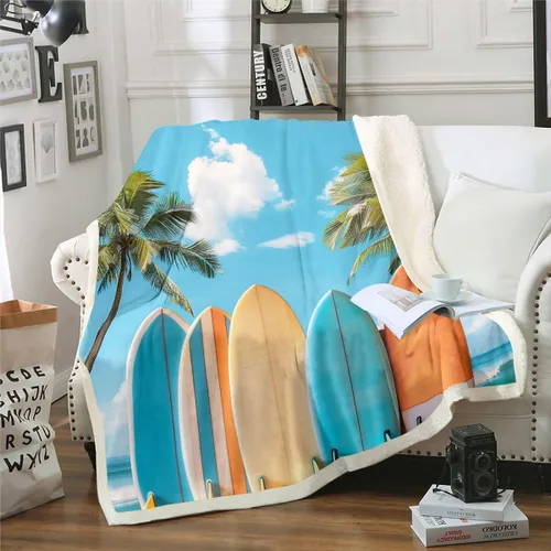 Miniatura 19 de Manta de olas oceánicas para cama, silla, retro, brújula, velero, manta náutica para decoración de dormitorio de niños, manta de vellón marino