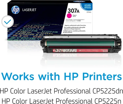 Miniatura 2 de HP Cartucho de tóner magenta 307A Funciona color LaserJet Professional CP5225 Series CE743A