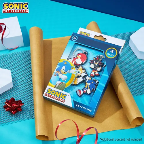 Miniatura 2 de Sonic The Hedgehog Llaveros de goma para niños, nudillos, cola de sombra para niños, coleccionables, paquete de 4 mini figuras, juego de llaveros