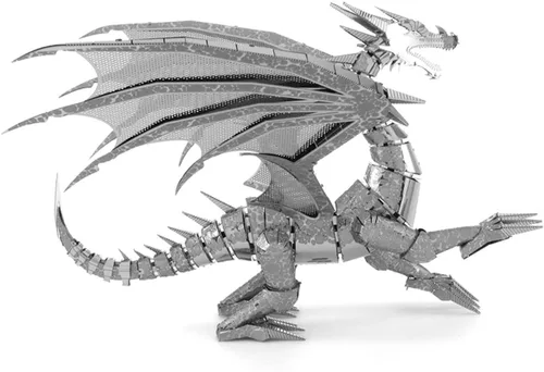 Miniatura 3 de Figura de dragón de plata Metal Earth IconX