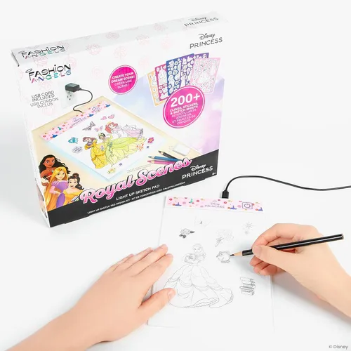 Miniatura 10 de Fashion Angels Disney Stitch Beach Scenes - Bloc de dibujo iluminado, kit de diseño con almohadilla de rastreo iluminada, 5 adhesivos de vinilo
