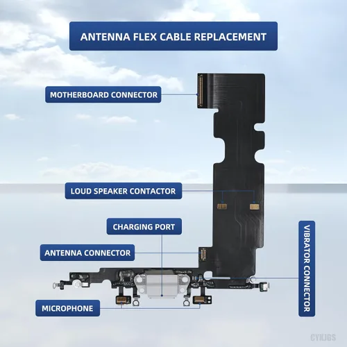 Miniatura 2 de para iPhone 8 Plus Puerto de carga de repuesto OEM puerto de auriculares Cable de cinta de antena de micrófono USB USB con kits de reparación
