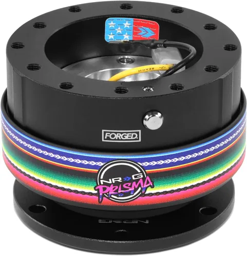 Miniatura 14 de NRG Innovations Gen 2.0 Adaptador de liberación rápida para volante de 6 orificios con pernos de montaje, liberación rápida - cuerpo negro/anillo
