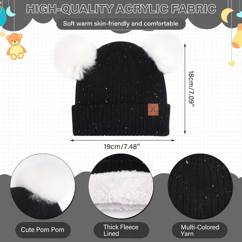 Miniatura 2 de Toddler Kids Winter Hats Gloves Scarfs Beanie Mittens Neck Warmer for 0 6 12 Months 1 2 3 4-8 Year Old Baby Girls Boys Gifts