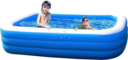 Piscina infantil tamaño familiar extra grande – 120 x 72 x 22 pulgadas, centro de natación inflable sobre el suelo, tamaño grande, 120.1 in,