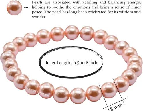 Miniatura 406 de Amazing Gemstone Pulsera de cristal para mujeres y hombres, pulsera de cristal curativo de protección, pulsera elástica con cuentas de piedras