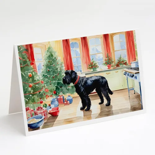 Miniatura 63 de Caroline's Treasures DAC3884GCA7P Paquete de 8 tarjetas en blanco de Navidad con galletas de husky siberiano Tarjetas de felicitación con sobres