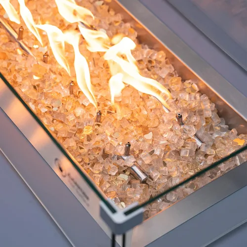 Miniatura 15 de Stanbroil - Vidrio de fuego de 10 libras – Cristal de fuego templado reflectante de 1/2 pulgada para chimenea de hoguera, azul Pacífico reflectante