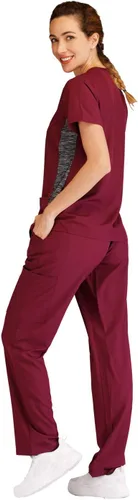 Miniatura 2 de Minty Mint - Conjunto de ropa médica para mujer, cuello en V, con paneles de ventilación, XS