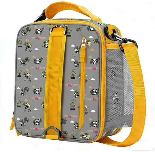 Miniatura 16 de Expandable(18cans) Lunch Box Insulated Cute Cartoon Lunch bag for Kids Boys Grils Toddler Teens Portable Lightweight Small Lunchbox With Shoulder