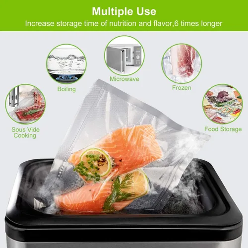 Miniatura 5 de MAGIC SEAL Bolsas selladoras al vacío, 3 rollos de bolsas texturizadas de sellado al vacío de 10 pulgadas x 16.4 pies para almacenamiento
