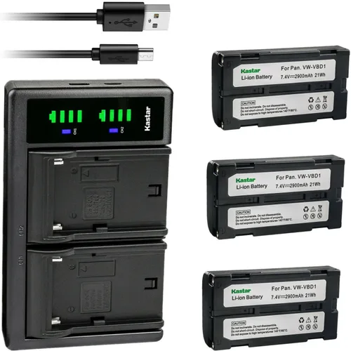 Miniatura 6 de Kastar Cargador de batería USB LTD2 para BDC46B, BDC-58, BDC58, BDC-70, BDC70, BLI-SRX1, SDL30, SDL50, CDC68, Energizer ERC610, Fuji VMBPL30A