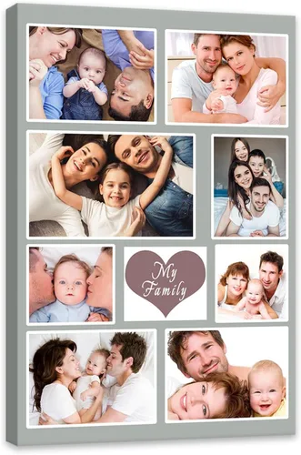 Miniatura 17 de DOARTDO Impresiones en lienzo personalizadas con tus fotos, collage personalizado de arte de pared para familia, boda, bebé, mascota, perro, marco 9
