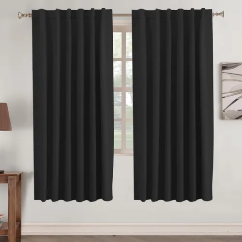 Miniatura 92 de Turquoize Cortinas Opacas para Tratamiento de Ventana con Trabillas Traseras para Sala de Estar/Dormitorio, Tratamientos de Ventana con Aislamiento