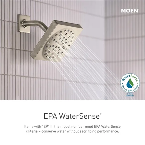 Miniatura 4 de Moen Eco-Performance 3669EPBN - Cabezal de ducha de mano con 4 pulverizadores de níquel cepillado con manguera de 69 pulgadas de largo con barra