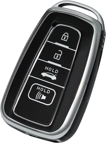 Miniatura 8 de OFFCURVE Funda para llavero Toyota con soporte para llavero compatible con Toyota RAV4 Camry Corolla Avalon C-HR Prius GT86 Highlander 2018-2022