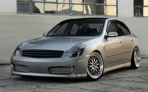 Miniatura 4 de iJDMTOY Kit de montaje de luz de marcador lateral de guardabarros delanteros con lente semidansparente ámbar, compatible con Infiniti G35 Sedán